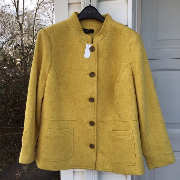 Talbots Jackets & Blazers - NWT Talbots Beautifully Made Yellow Wool Blazer